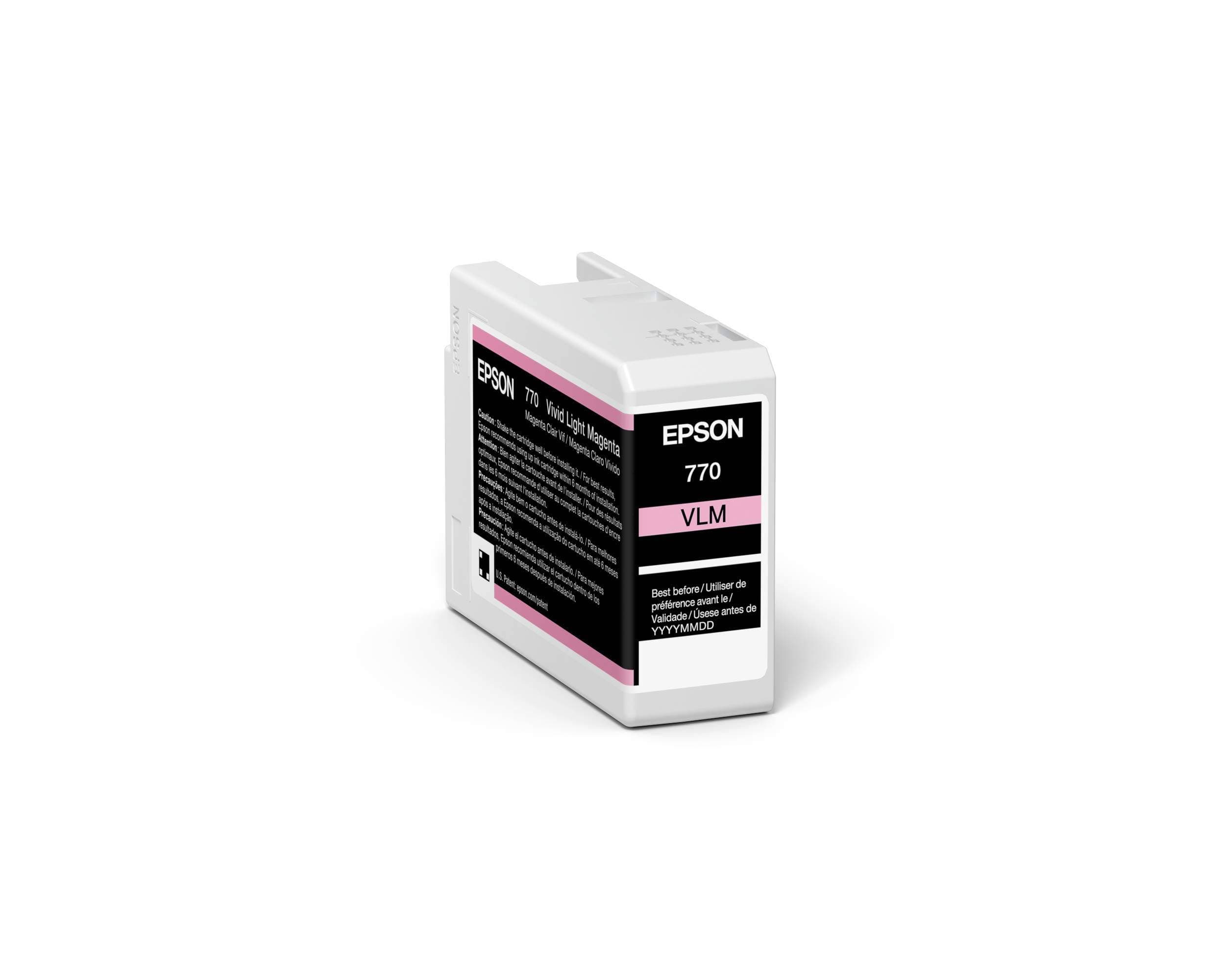 EPSON Cartucho de Tinta Magenta Claro Epson T770620 UltraChrome PRO10, Capacidad de 25ML