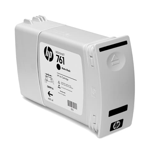 HP Tinta HP 761, CM991A, Negro Mate 400ml