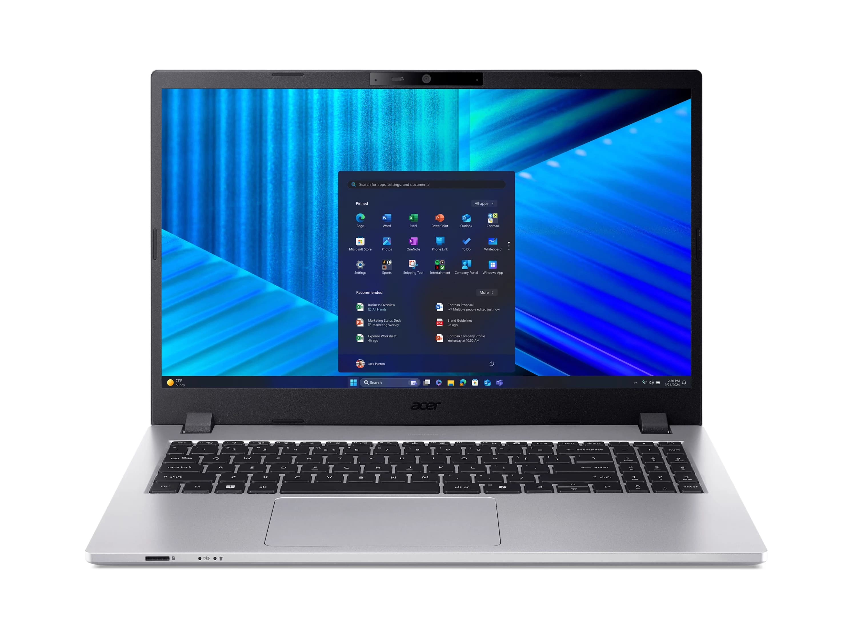 ACER Laptop ACER TMP215-55-G2-770V, 15.6 pulgadas, Intel Core Ultra 7, 255U, 16 GB, Windows 11 Pro, 512 GB SSD