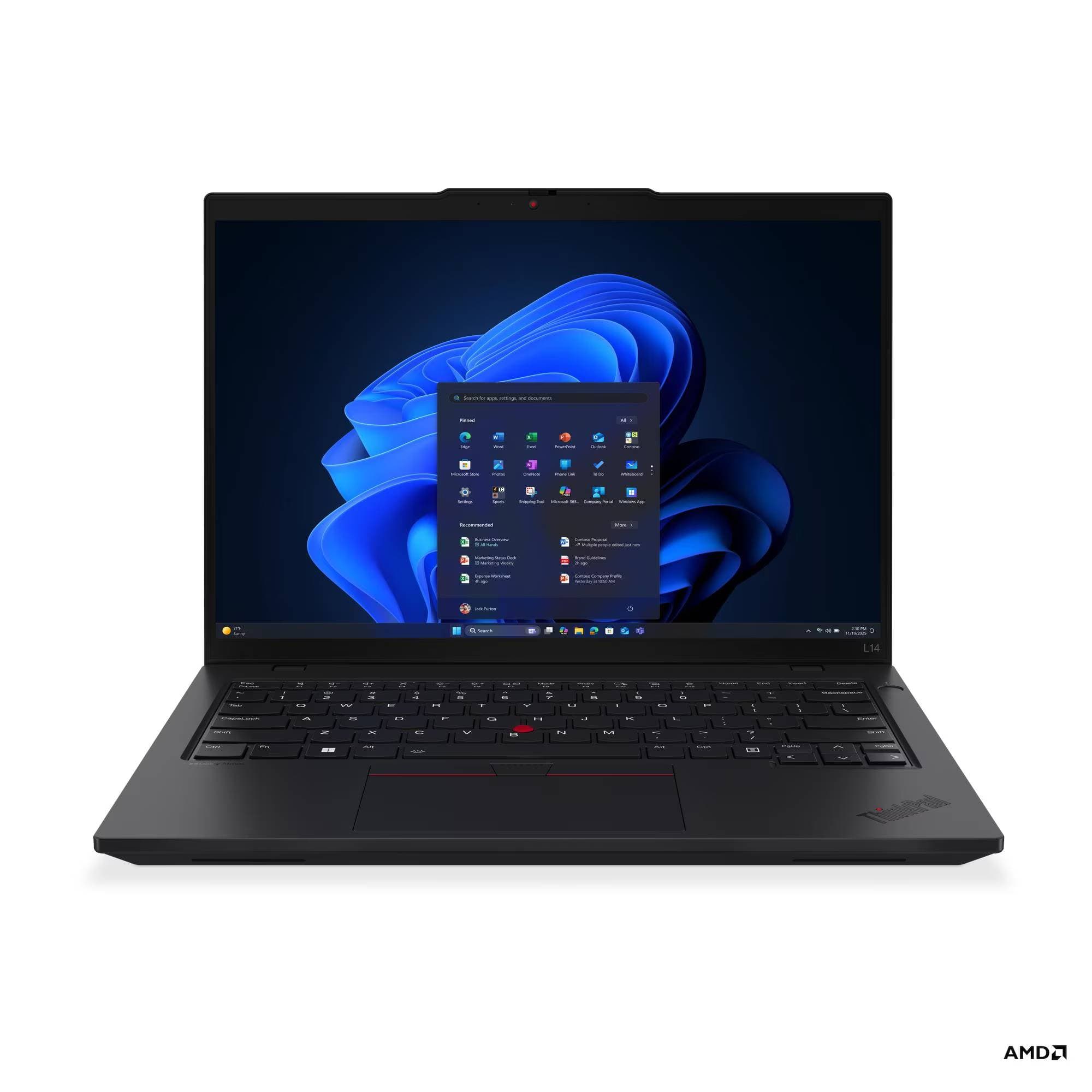 LENOVO Laptop ThinkPad L14 Gen 6, Pantalla 14 Pulgadas, AMD Ryzen 7 PRO 250, 32 GB, 1 TB SSD, Windows 11 Pro, 3 años de garantia Premier Support