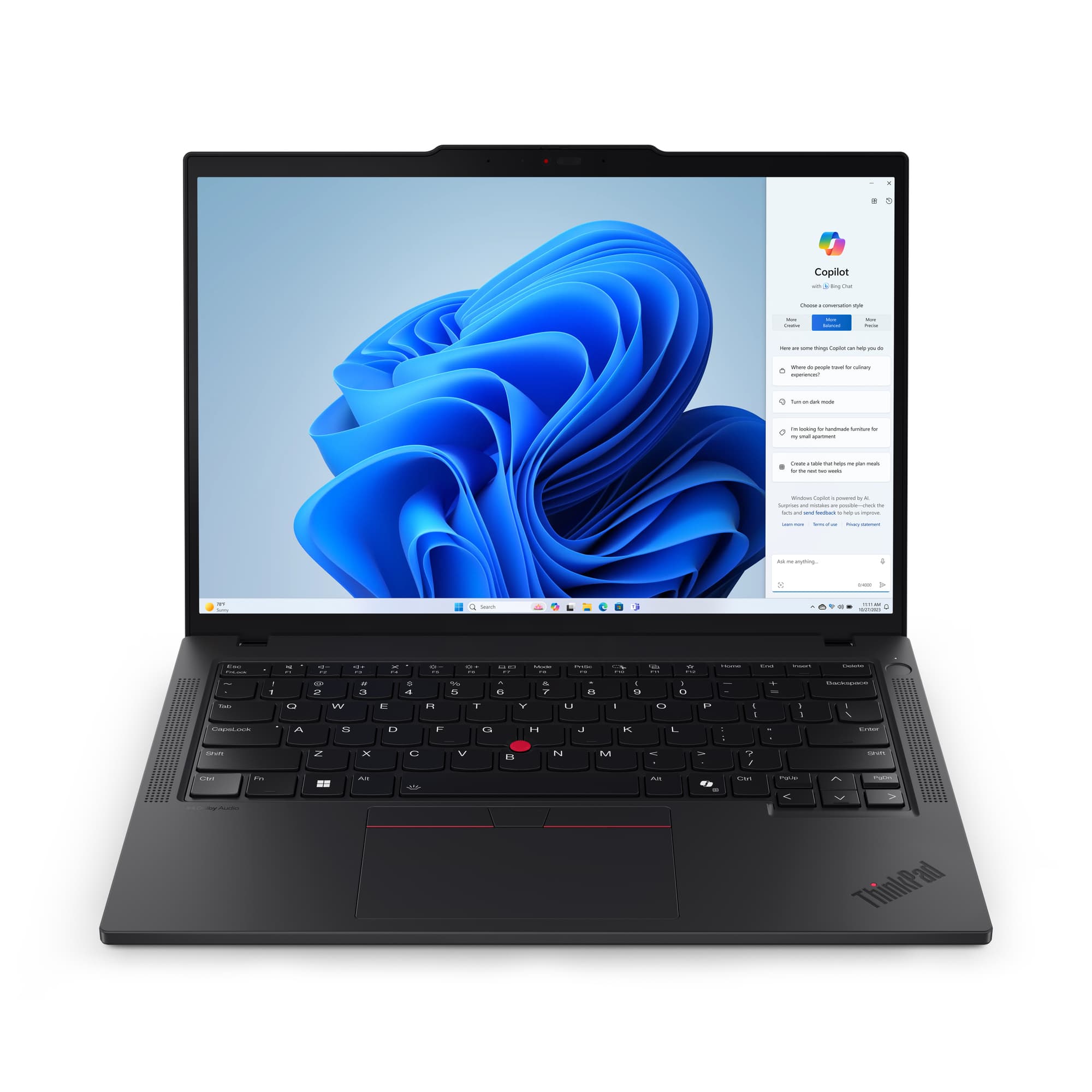 LENOVO Laptop Lenovo ThinkPad T14 Gen 5 AMD Ryzen 7 PRO 8840U, IA PC, 32 GB, 1TB SSD, W11P, teclado retroiluminado, 3 años de garantía Premier Support