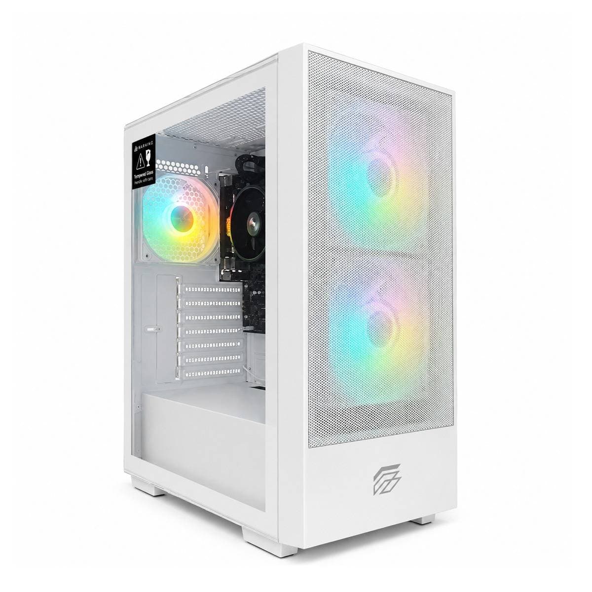 Hyundai Gaming PC HY Gaming TRINITY By Einarex Blanco Ryzen5 5600GT Ram 16GB SSD480GB. Chipset A520. Fuente de Poder Cybenetic Bronze. Windows 11 prueba