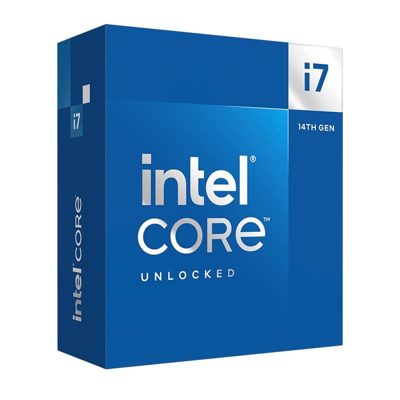 INTEL Procesador Intel® Core™ i7-14700KF de 5.6 GHz Max Turbo, 20 Core, 28 Threads, 33Mb Cache requiere GRÁFICOS - DISIPADOR(MOTHERBOARD LGA1700)