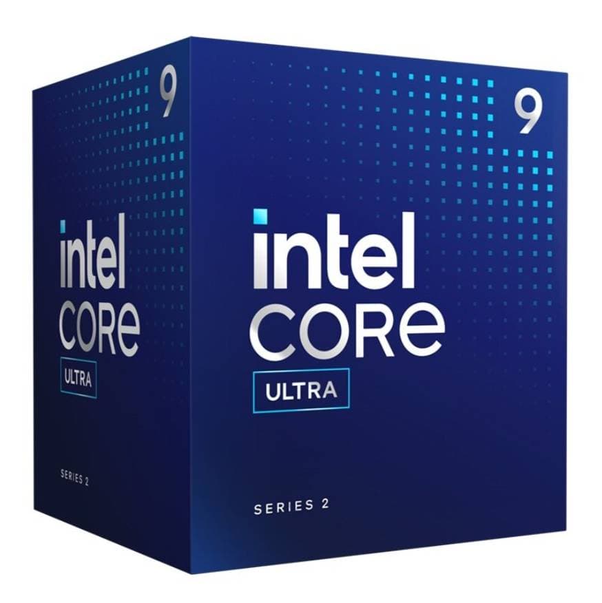 INTEL Procesador Intel Core Ultra 9 de 5.4 GHz, 24 núcleos (8P + 16E), 36 Tops (IA), Socket LGA 1851 con gráficos y disipador.