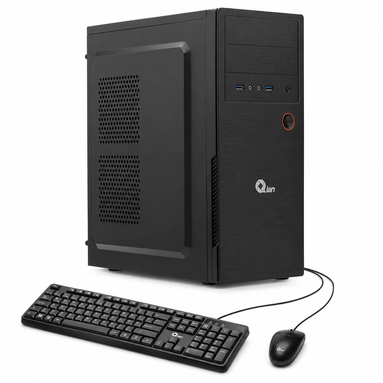 Qian PC de Oficina QIAN, Intel N100, STOCK FAN, 8GB DDR4 1X8, Gabinete Qian MAT-01, Kit de teclado y mouse.