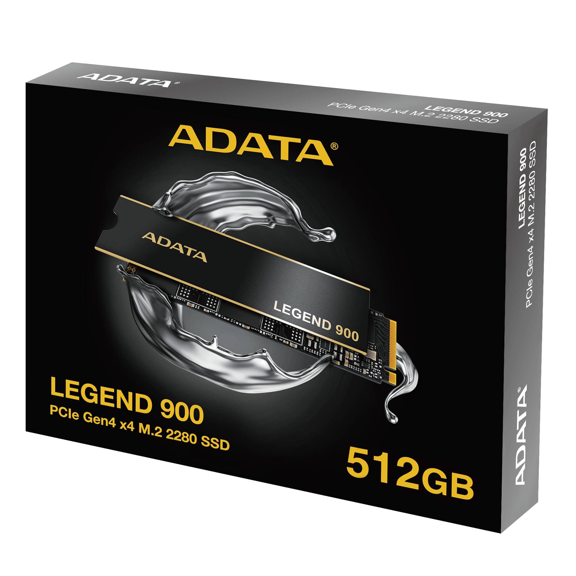 ADATA Unidad de Estado Sólido ADATA LEGEND 900 512GB PCIe Gen4x4 M.2 2280, Con disipador de aluminio. SLEG-900-512GCS