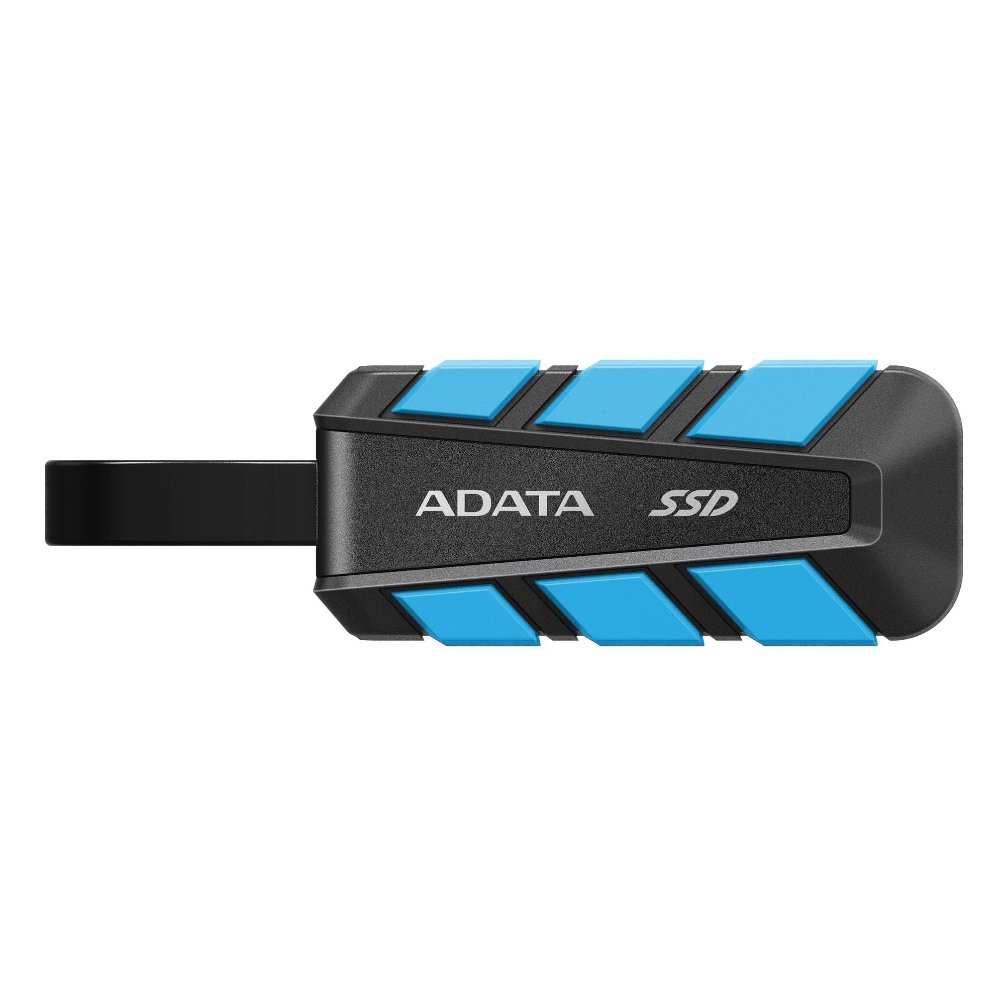 ADATA SSD Externo ADATA SC740 1TB. USB tipo C incorporado, 1.050/1.000 MB/s lectura/escritura, Resistente a caídas MIL-STD. Color AZUL. N.P. SC740-1000G-CBU