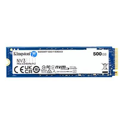Kingston Technology UNIDAD DE ESTADO SOLIDO KINGSTON NV3 500GB M.2 2280 NVME PCIE GEN 4X4 R.5000MB/S W.3000MB/S