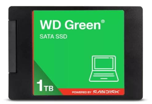 SANDISK Unidad de estado Solido WD GREEN, 1TB, 2.5, 400 MB/s Escritura, 500 MB/s Lectura, SATA III