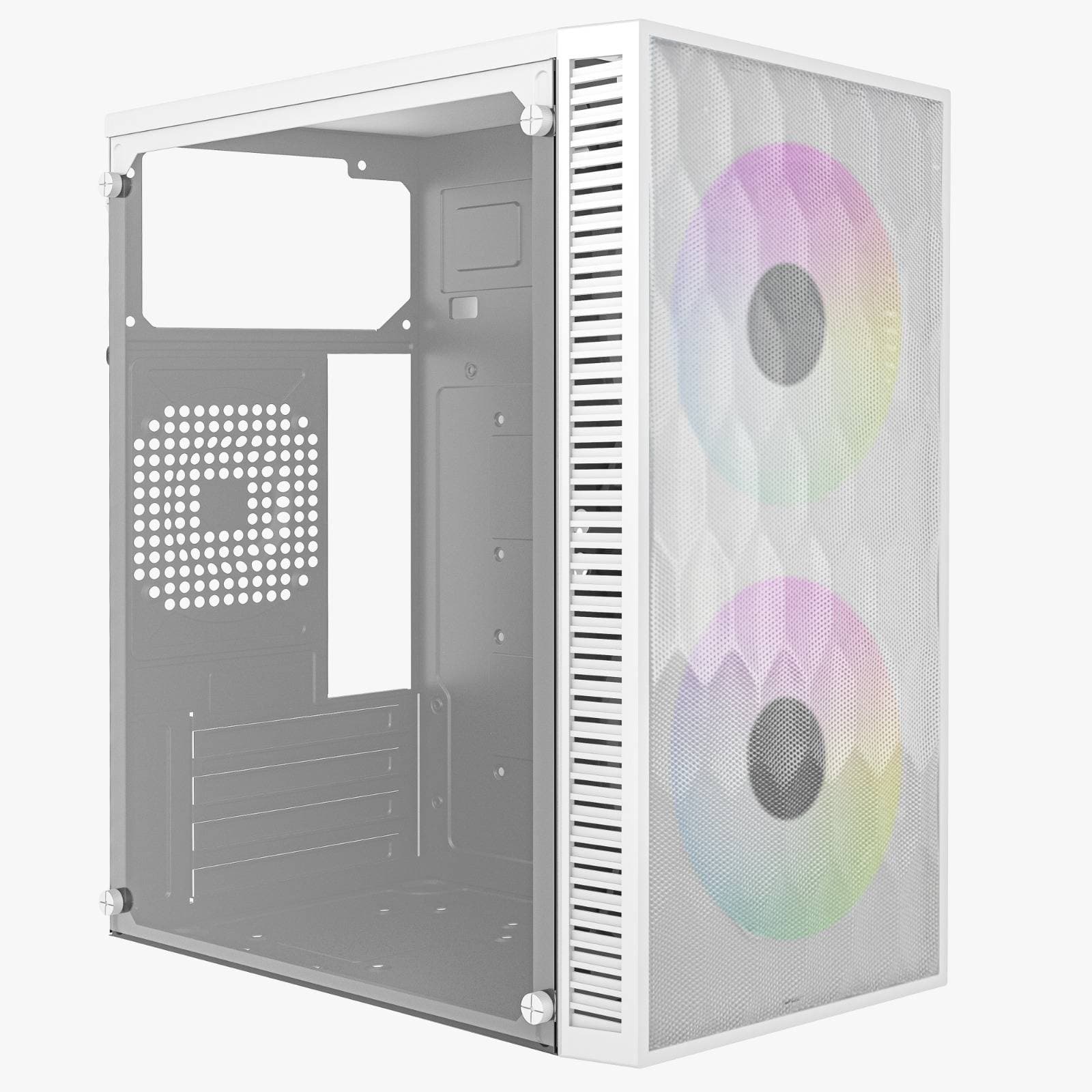 ACTECK Gabinete Mini Torre Fuji GC470 Advanced Series, Factor: Micro Atx - Mini ITX, Panel Lateral Cristal Templado, Incluye 2 Ventiladores 120mm FRGB