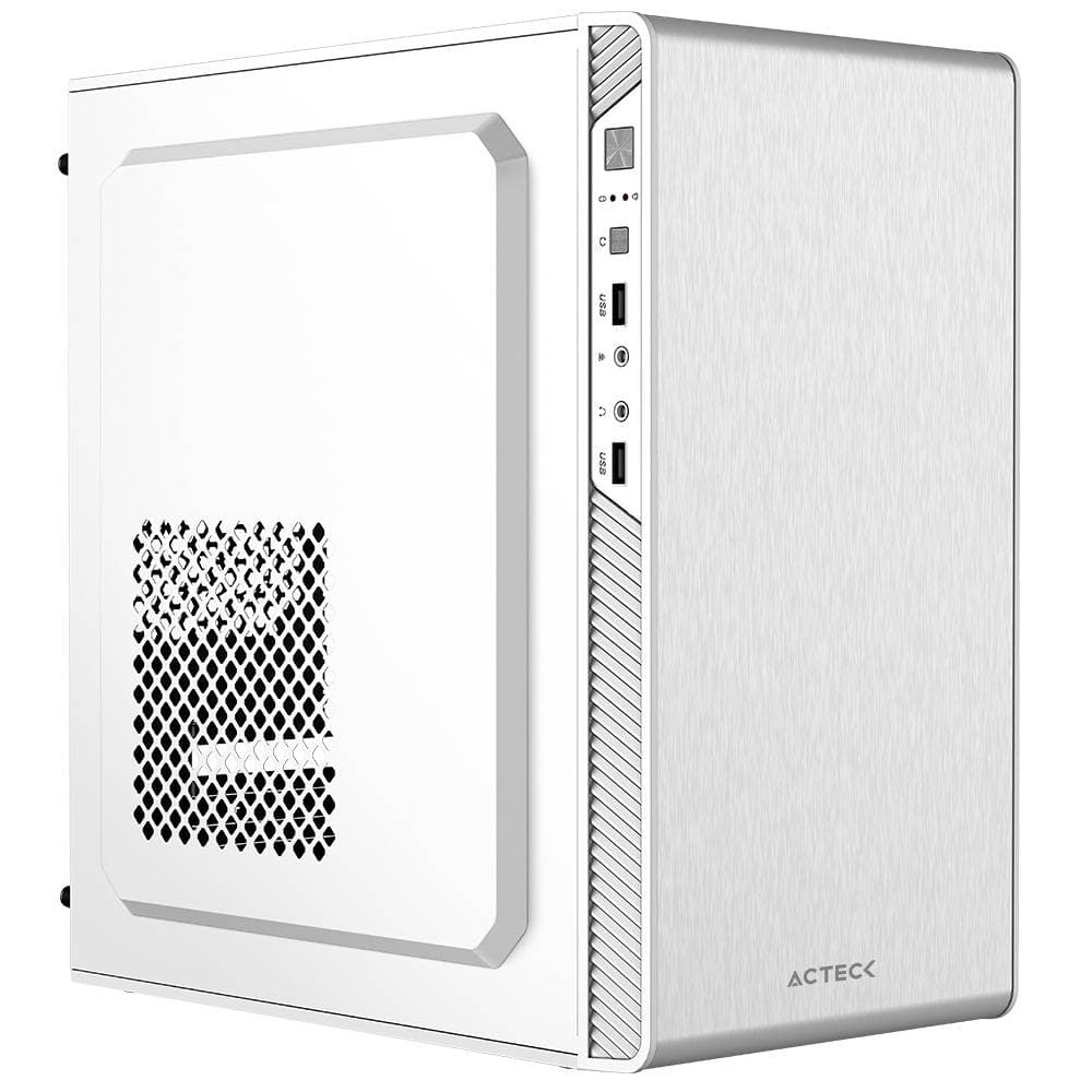 ACTECK Gabinete Micro Torre Performance II GI215F Essential Series Factor: Micro Atx - Mini ITX, Soporte para ventiladores: Superior 2x120mm no incluidos 1x120mm
