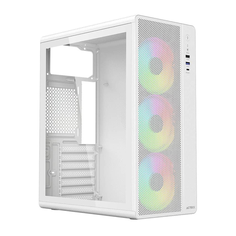 ACTECK Gabinete Media Torre ESSEN PRO X GM767 ELITE Series, Color Blanco. AC-941716