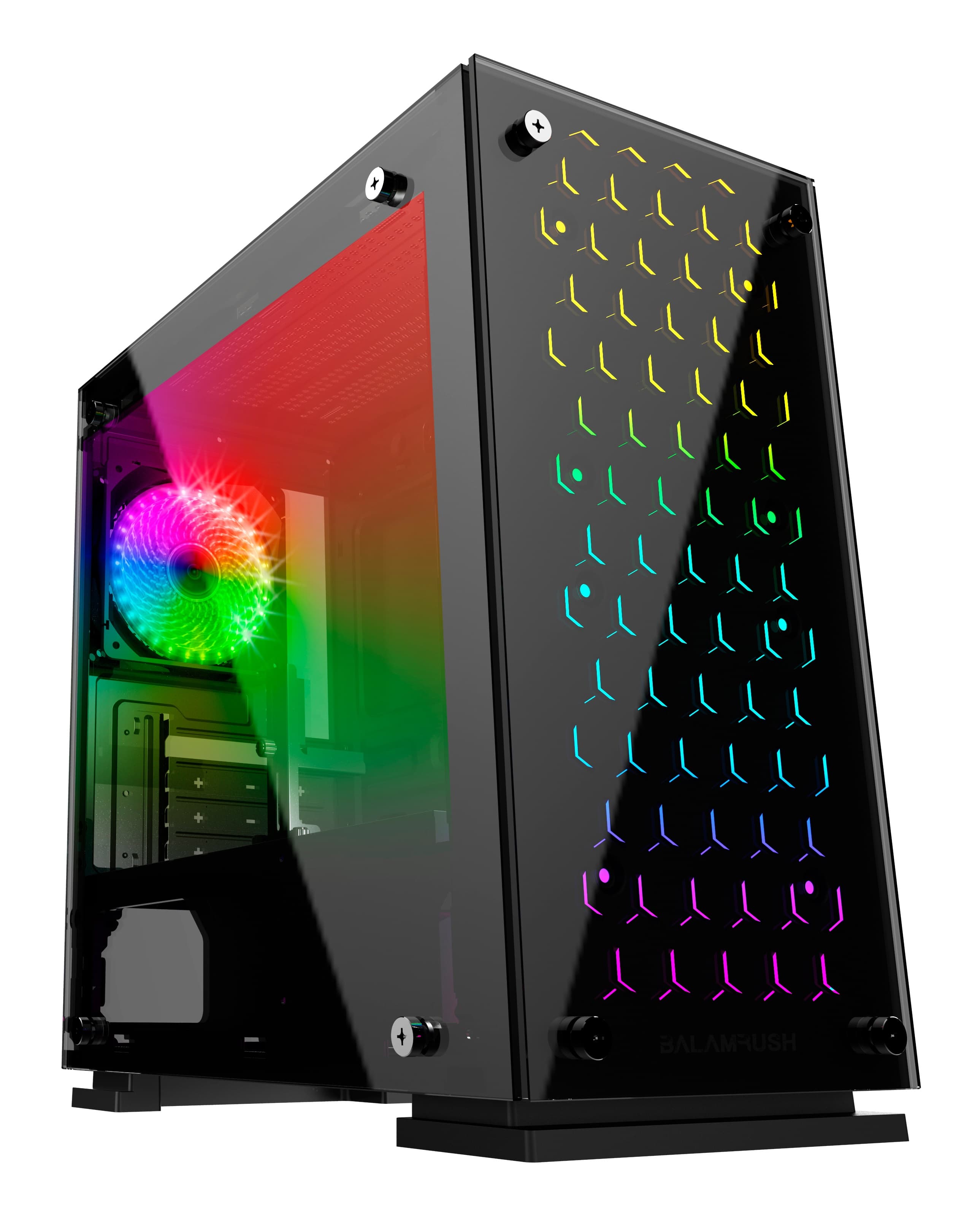 Balam Rush Gabinete GAMER BALAM RUSH TALOS GI980 Micro Tower Micro ATX Y Mini ITX Cristal Templado USB 3.0 3 VENT