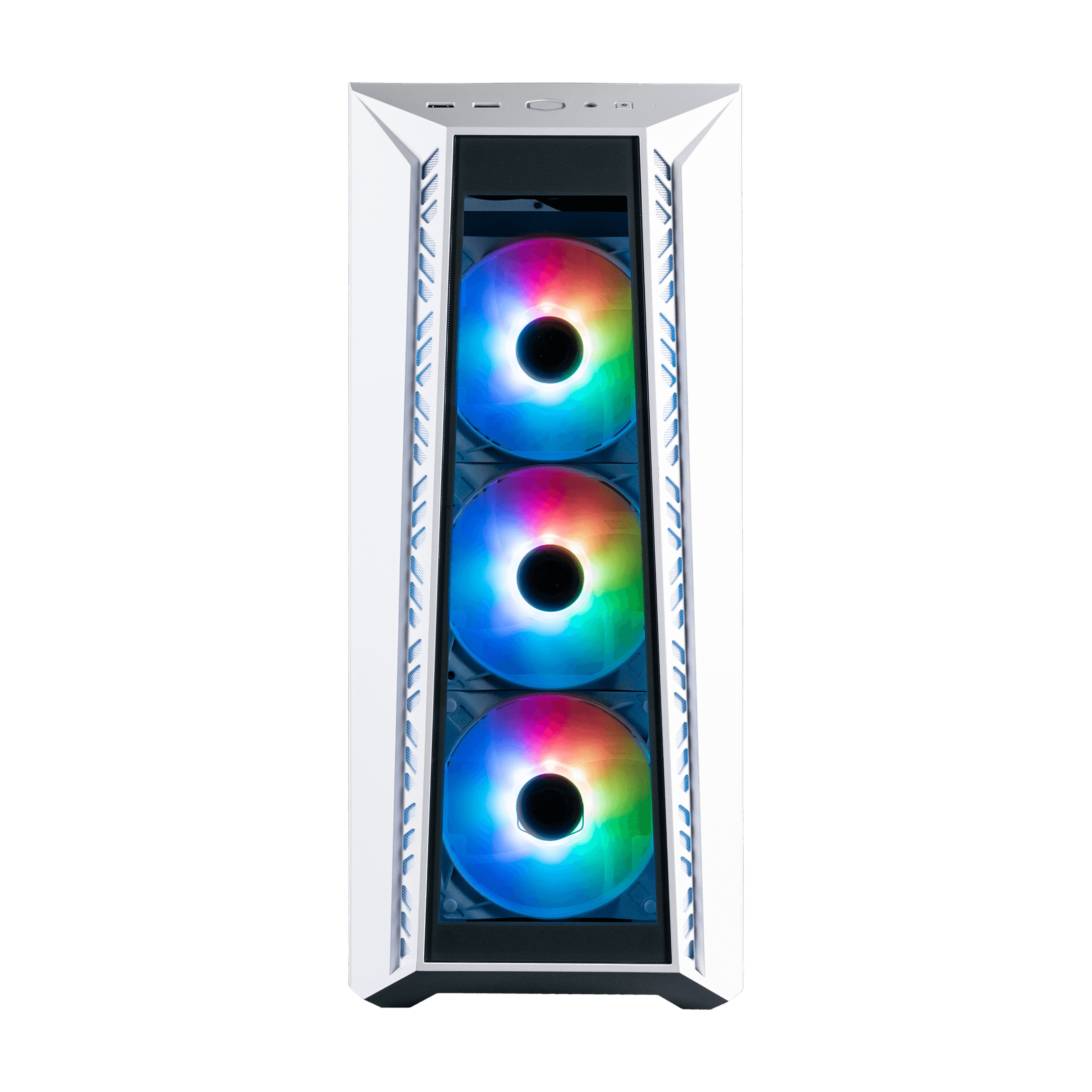 COOLER MASTER Gabinete COOLER MASTER MB520-WGNN-S01 MasterBox MB520 ARGB con Ventana, panel frontal de vidrio templado, tres ventiladores CF120 ARGB incluidos