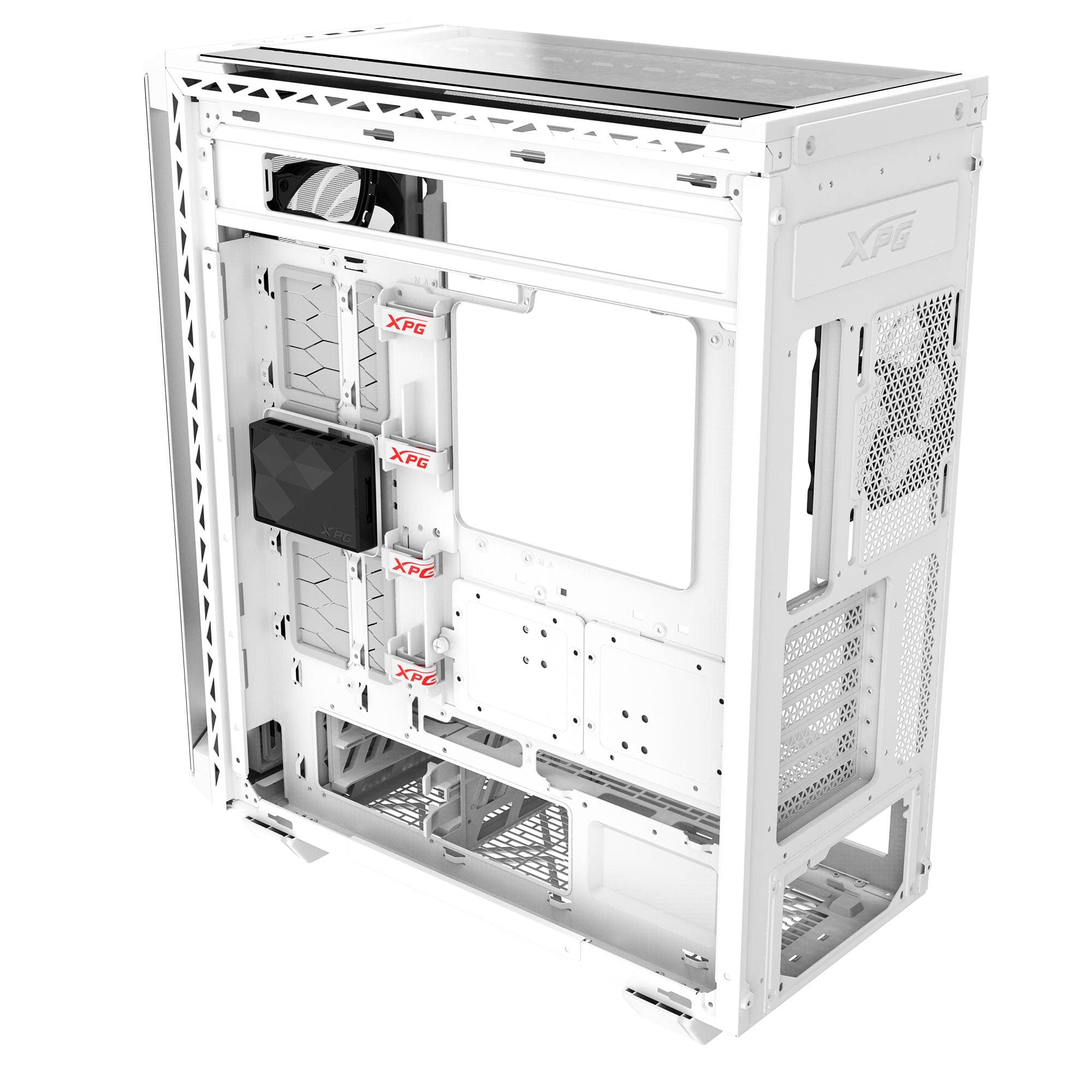 XPG Gabinete GAMER XPG BATTLECRUISER II. Media torre. Vidrio templado de 4 mm. Cuatro ventiladores incluidos. Color BLANCO. BATTLECRUISERIIST-WHCWW