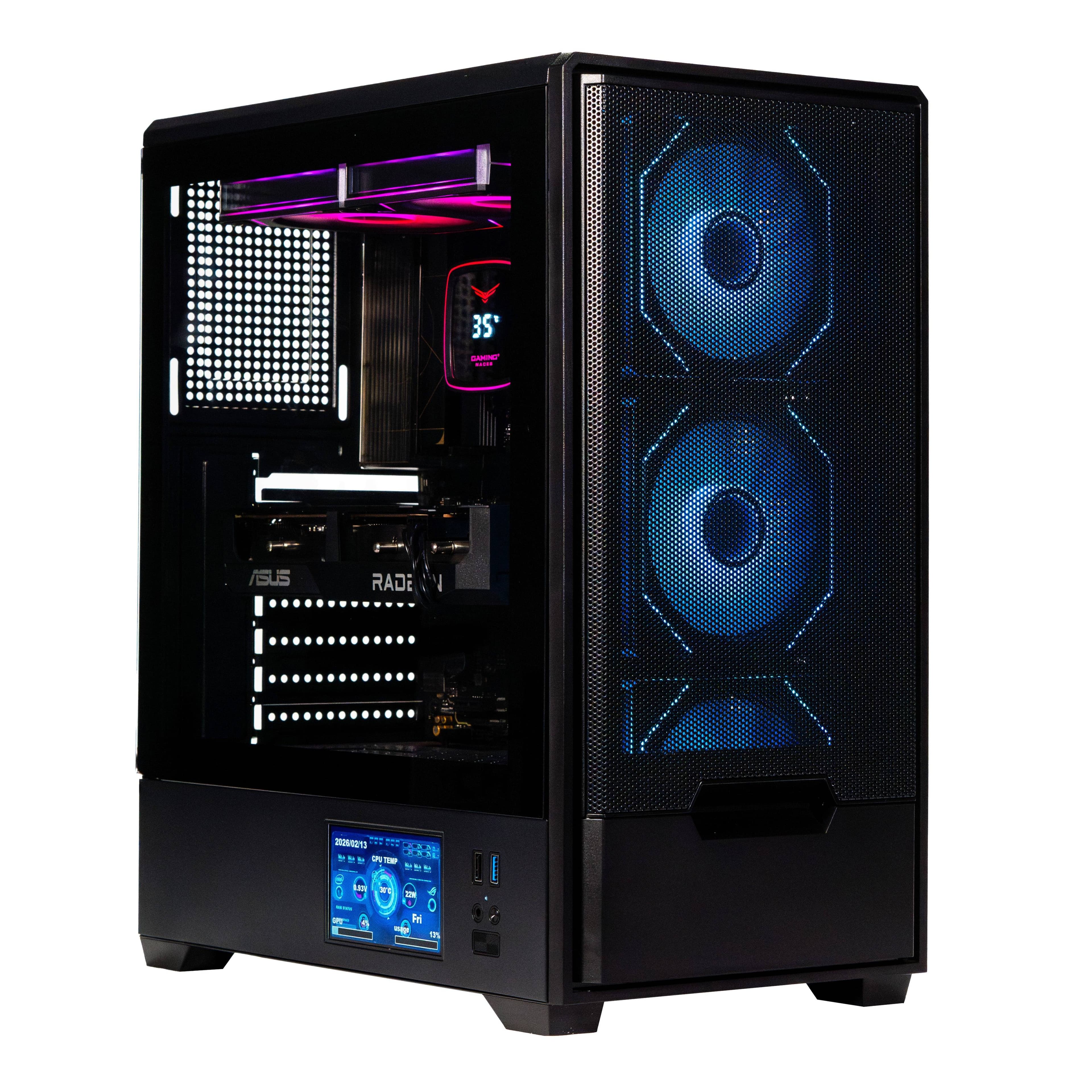 Naceb Technology Gabinete Naceb Technology NA-0658LCD, Midi-Tower, Gabinete, Acero, E-ATX / ATX / mATX / Mini-ITX, Negro