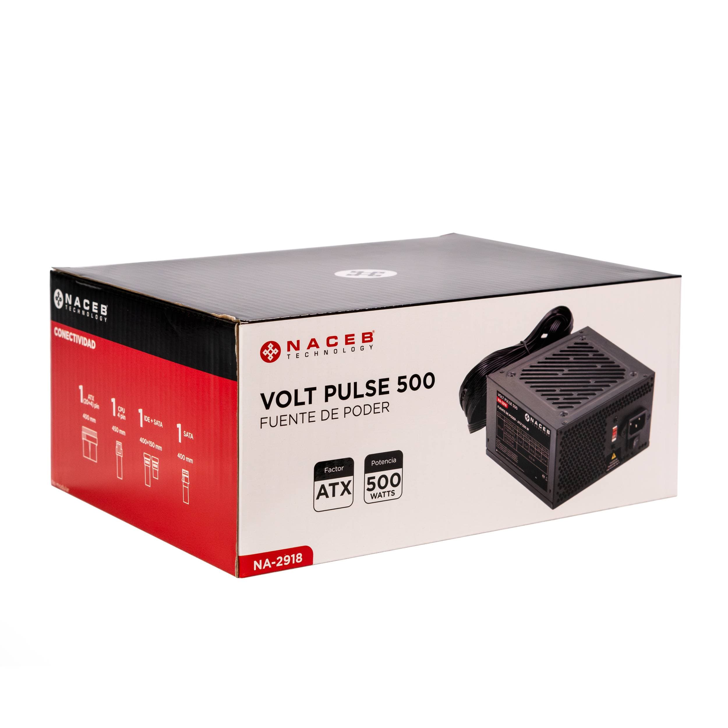 Naceb Technology FUENTE DE PODER ATX 500W VOLT NA-2918