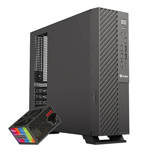 Stylos Gabinete Oficina Mince Slim ITX Stylos con fuente de poder 550W STGAMN1B