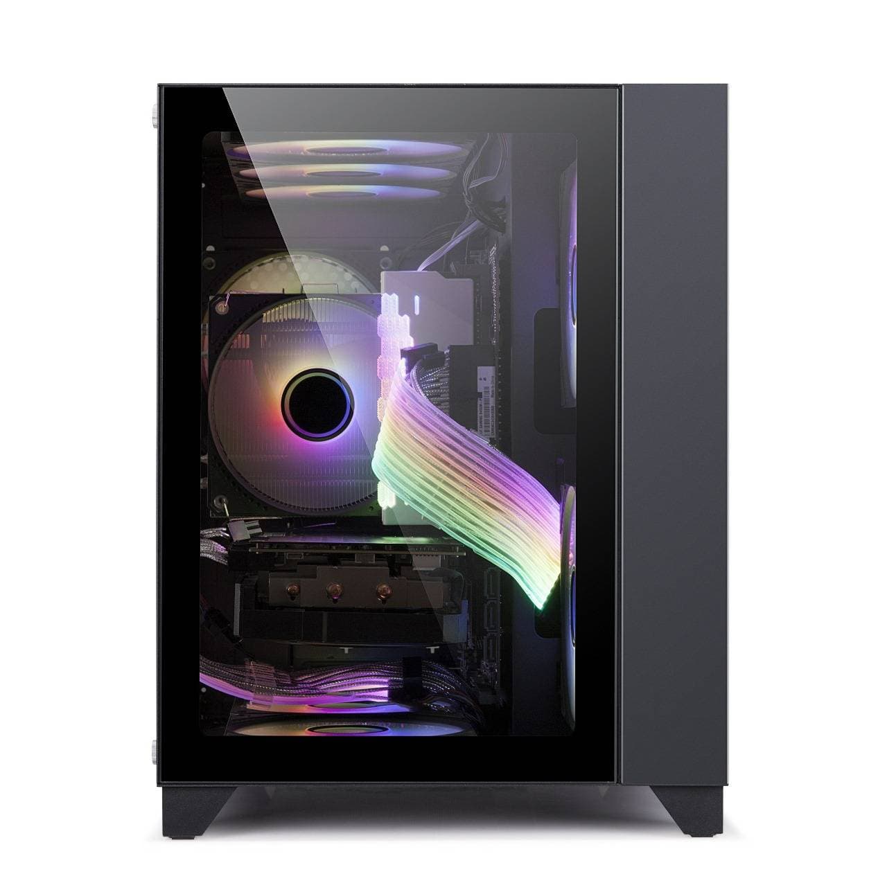 GAME FACTOR GABINETE GAMER GAME FACTOR CSG570 mATX FISHTANK, DOBLE CRISTAL, USB 3.0, S/FTE, NEGRO