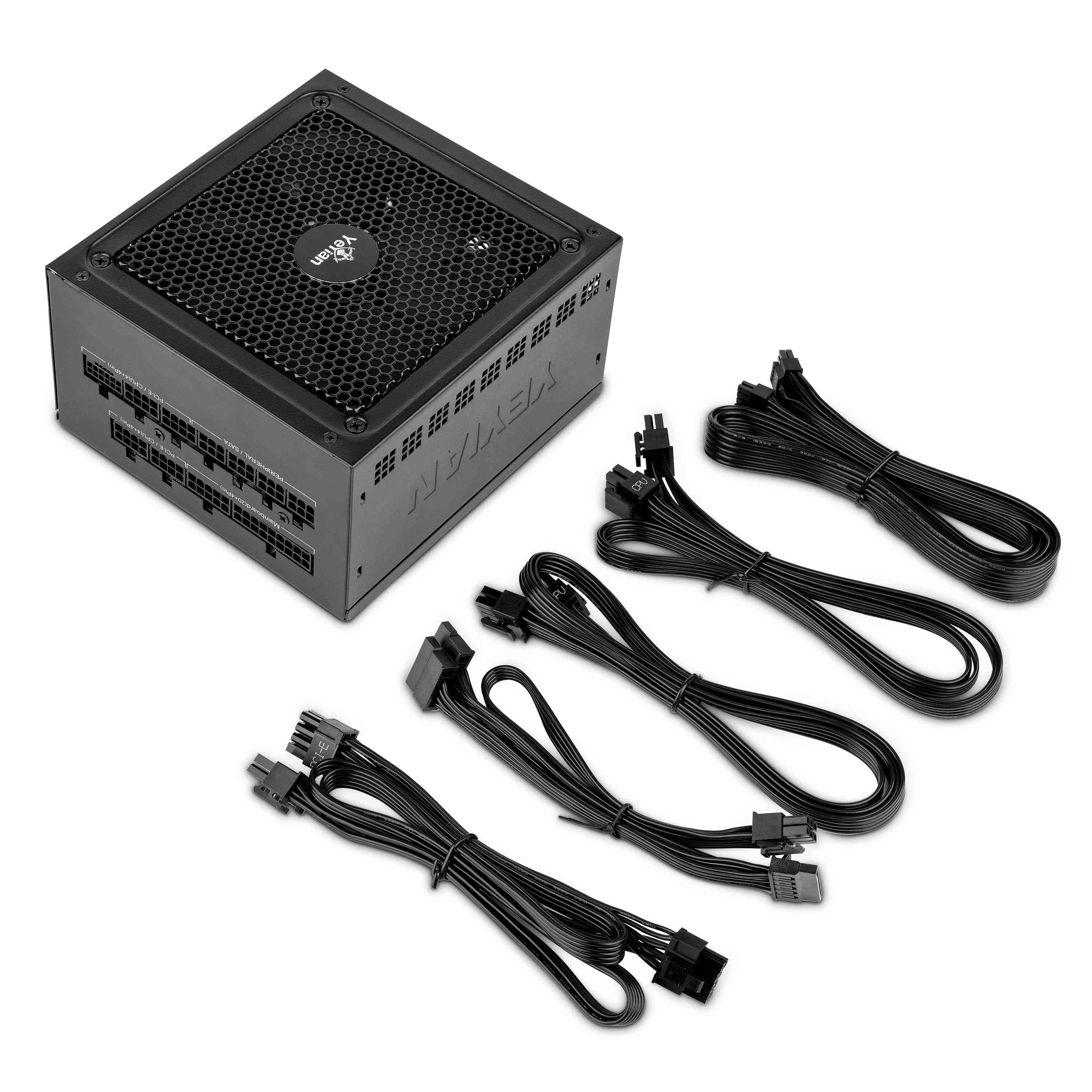 Yeyian YEYIAN FUENTE DE PODER PEGASUS, ATX 3.0, 1000W, 80+ PLATINO, PCI-E GEN5, PROTECCION OCP/OVP/UV/SCP/OTP/OLP, VENTILADOR DINAMICO 140MM, YFP-1K031-01