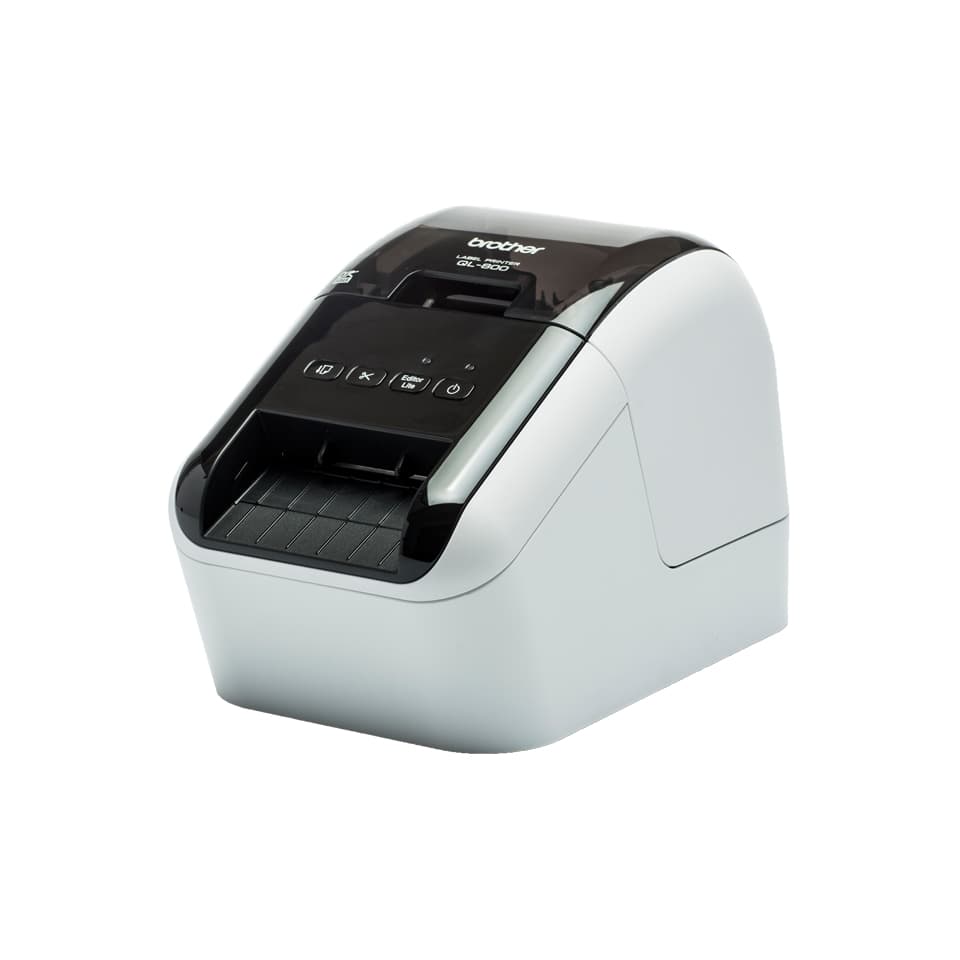 BROTHER Impresora de etiquetas Brother QL800, térmica directa, USB, imprime etiquetas de papel de hasta 2.4 pulgadas de ancho y hasta 93 etiquetas/minuto