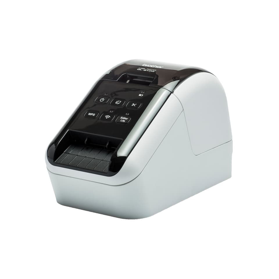 BROTHER Impresora de etiquetas Brother QL810W, térmica directa, Wifi, imprime etiquetas de papel de hasta 2.4 pulgadas de ancho y hasta 110 etiquetas/minuto