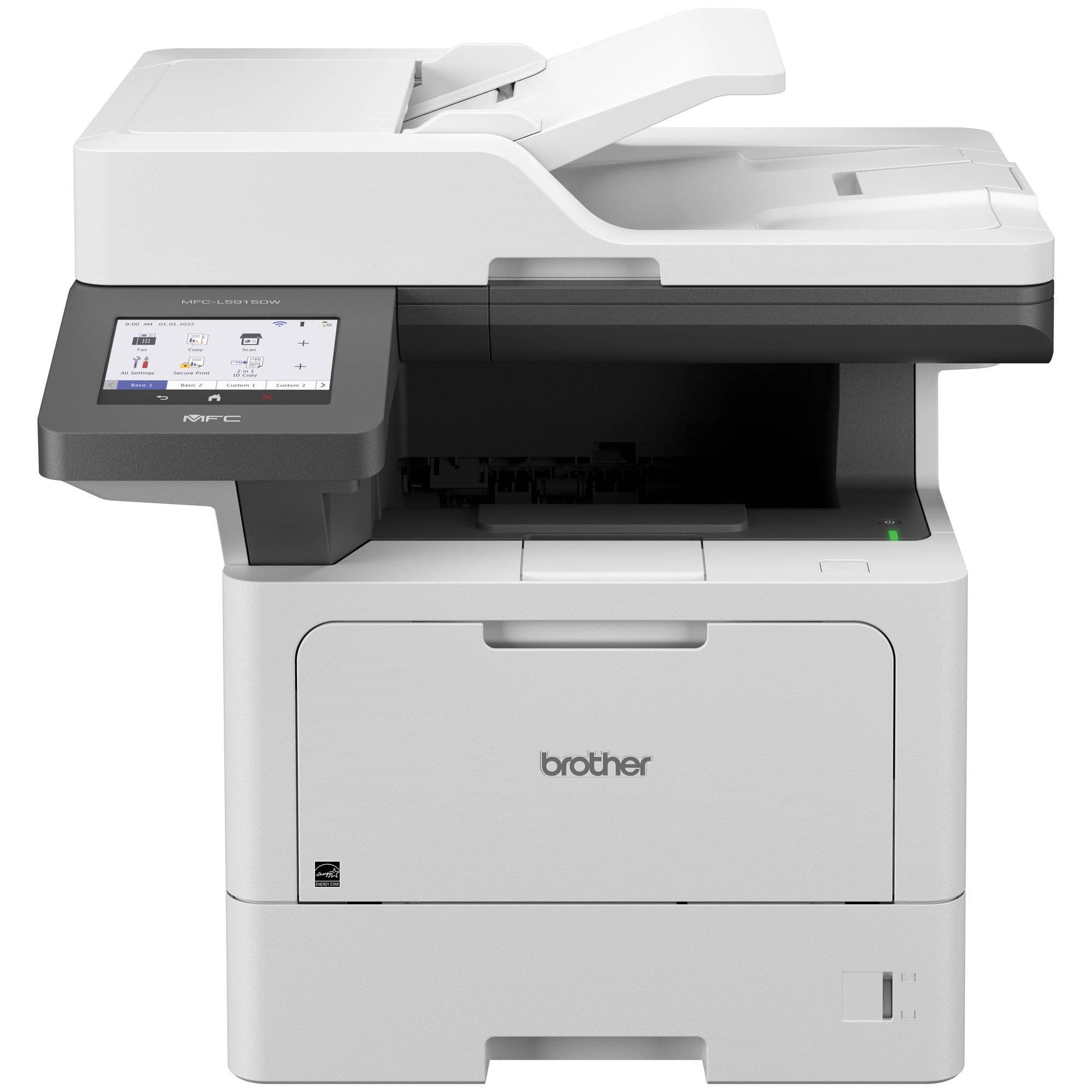 BROTHER Multifuncional Láser Monocromático Brother Valor MFCL5915DW, 52 ppm, Full Dúplex, Gigabit Ethernet, Wifi, Cama Plana Oficio, Tóner de hasta 18,000 págs