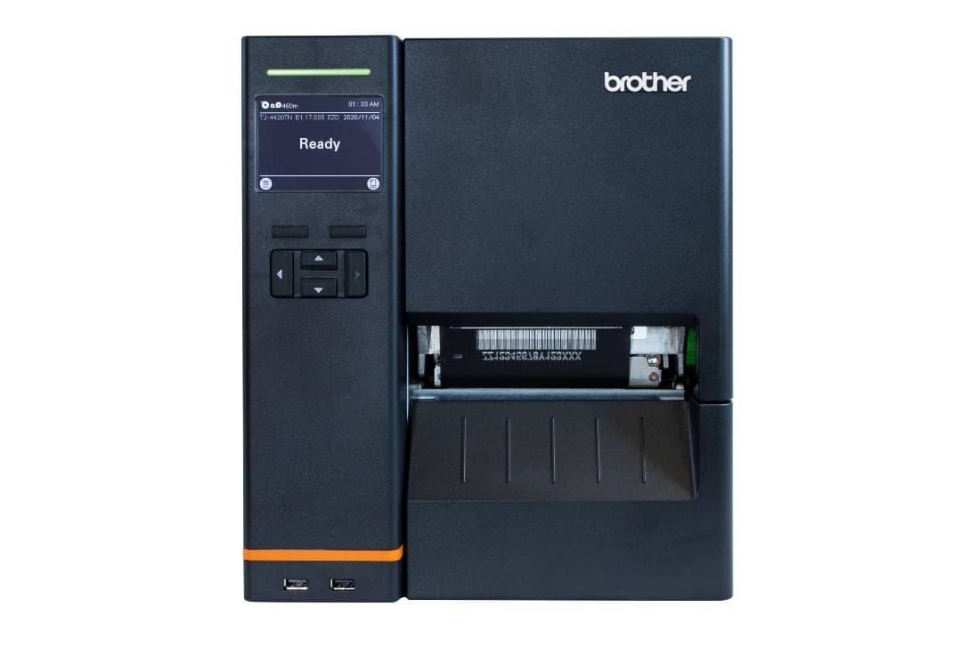 BROTHER Impresora de etiquetas Brother TJ4420TN, térmica directa/transferencia térmica, Ethernet, USB, imprime etiquetas de hasta 4.1 Pulgadas de ancho