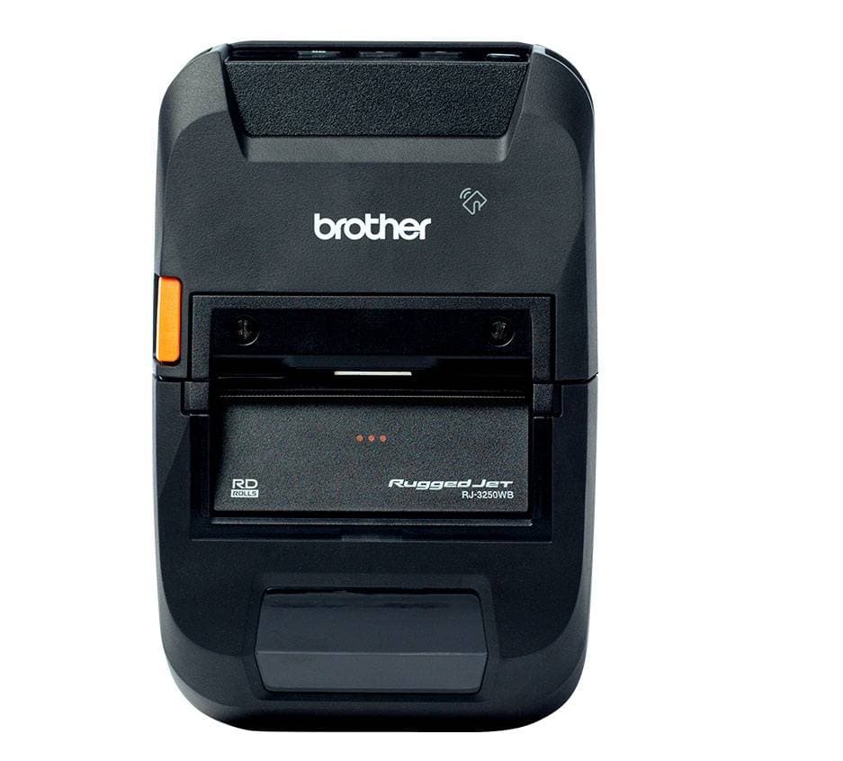 BROTHER Impresora portátil para etiquetas y tickets Brother RJ3250WBL, térmica directa, USB, Wifi, BT, imprime etiquetas y tickets de hasta 2.8 Pulgadas de ancho