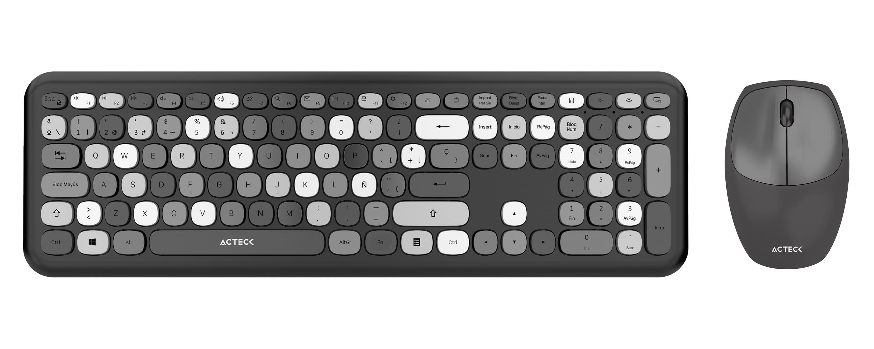 ACTECK Kit Teclado y mouse Inalámbricos 2.4hz Creator Chic MK475 Advanced Series