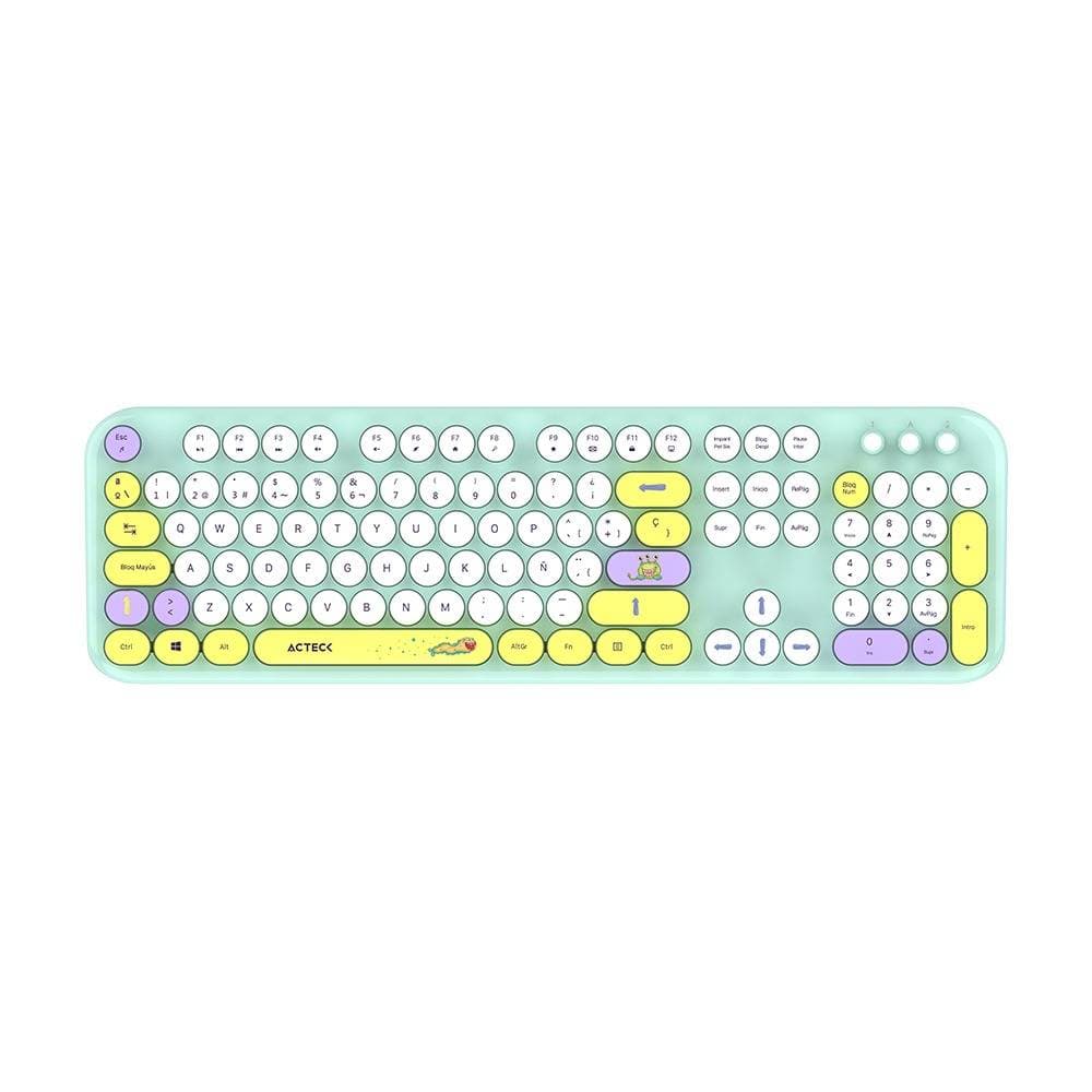ACTECK Kit Teclado y mouse Inalámbricos 2.4hz Creator Chic K-Colors MK485 Advanced Series Teclado Inalambrico Dongle 2.4Mhz, Rango 10m, 105 teclas