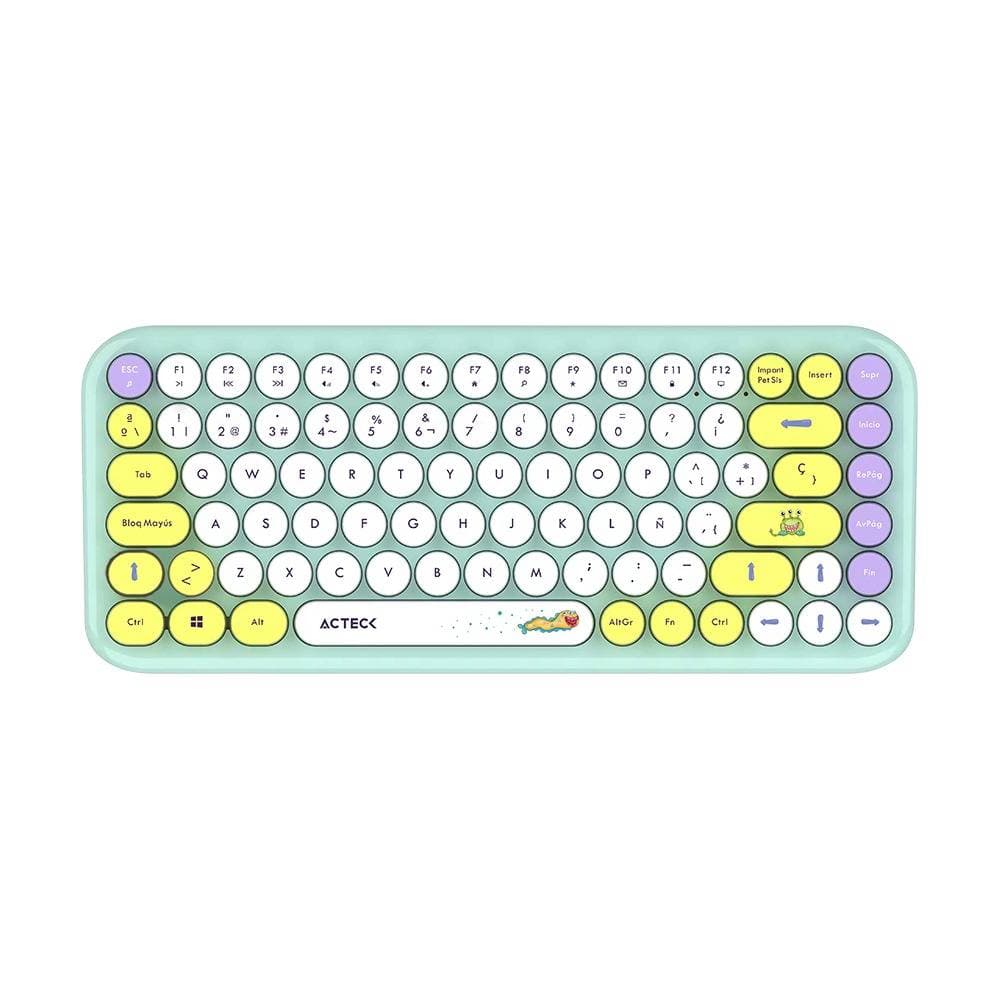 ACTECK Kit Teclado y mouse Inalámbricos 2.4hz Creator Chic K-Colors MK480 Advanced Series Teclado Inalambrico Dongle 2.4Mhz, Rango 10m