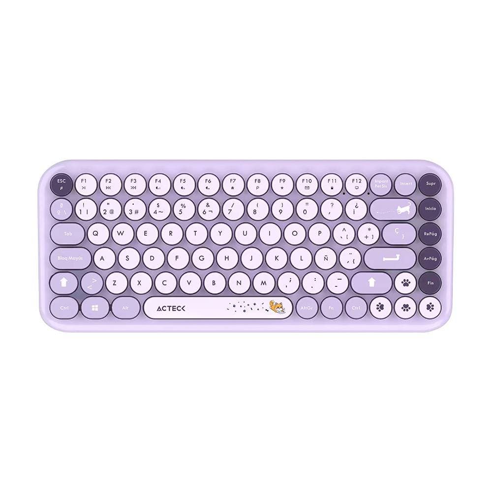 ACTECK Kit Teclado y mouse Inalámbricos 2.4hz Creator Chic K-Colors MK480 Advanced Series Teclado Inalambrico Dongle 2.4Mhz, Rango 10m