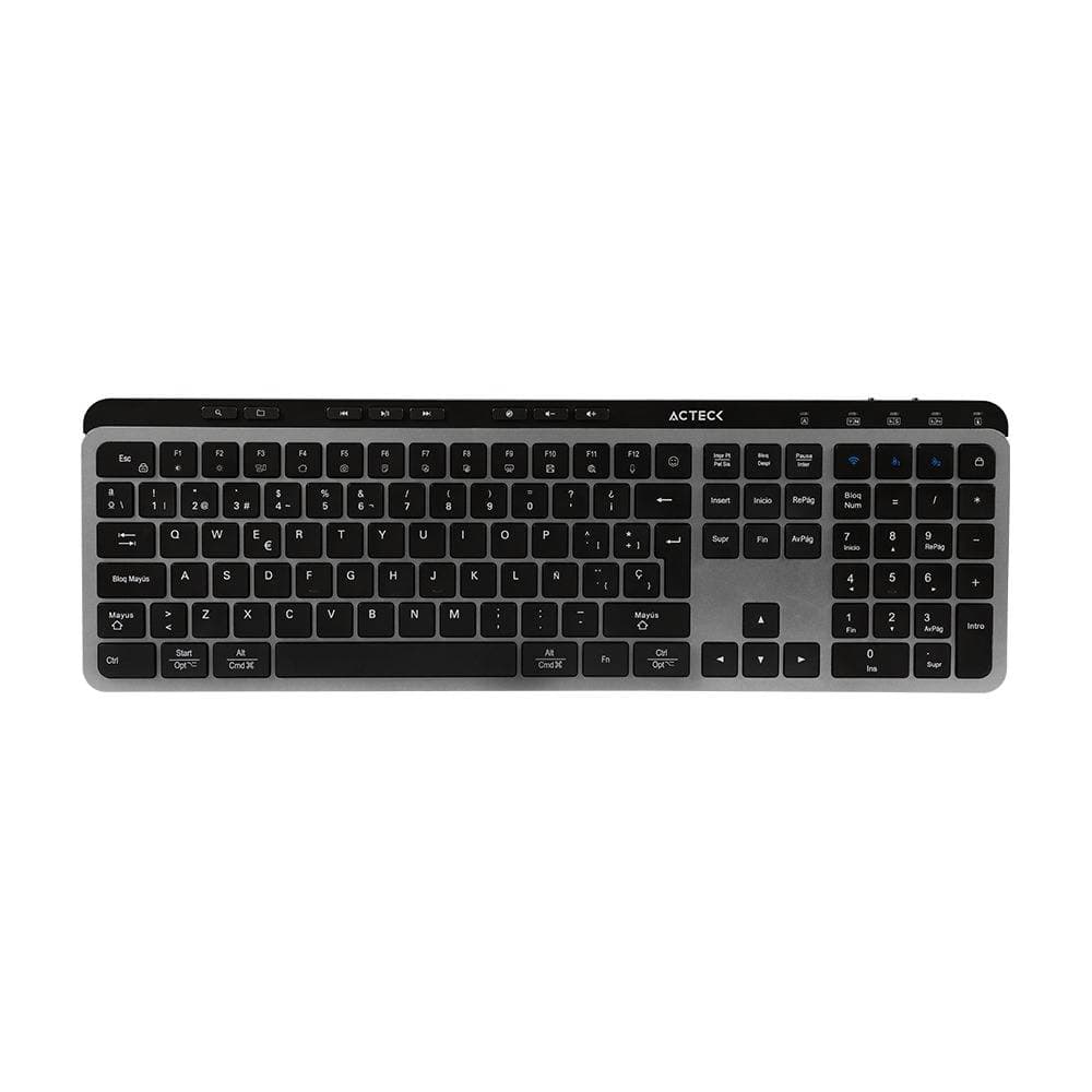 ACTECK Kit Teclado y mouse Inalámbrico 2.4hz Creator Krea MK755 Acteck Advanced Series Teclado Inalámbrico Dongle 2.4Mhz, Rango 10m
