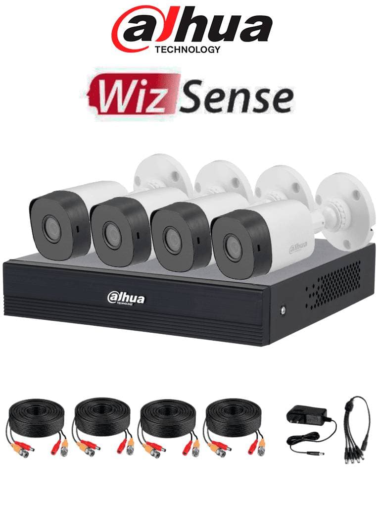 Dahua Technology Kit de Videovigilancia DAHUA 4 canales KIT DE 4 CH 1MP KITXVR1B04-I/T/4-B1A11N