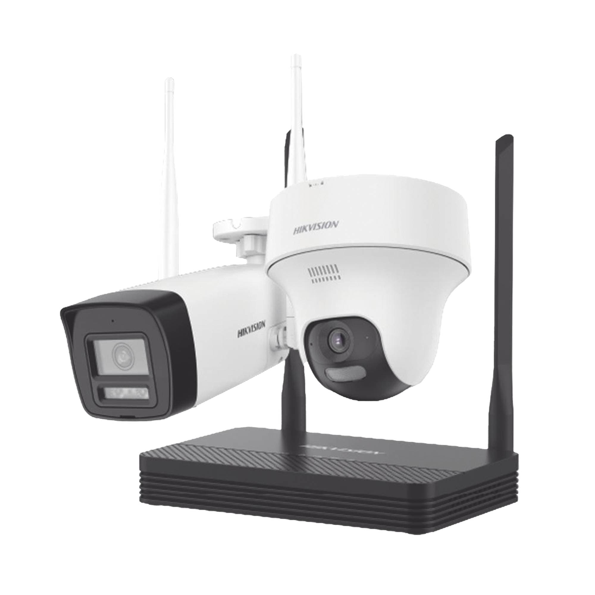HIKVISION Kit IP Inalámbrico 2 Megapíxel, NVS WiFi 4 canales video hasta 4MP