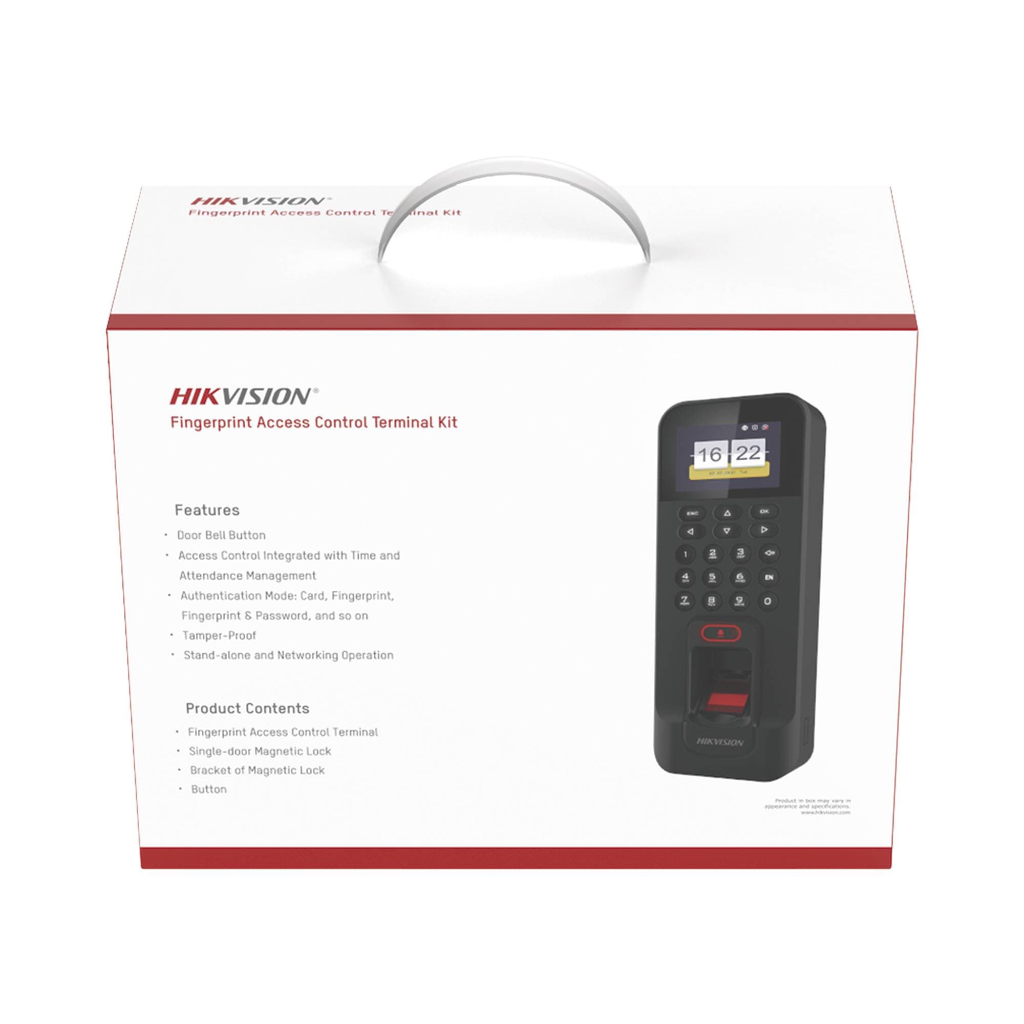 HIKVISION Kit Control de Acceso TODO INCLUIDO, Lector de Huellas 3,000 y Tarjetas 3,000, Compatible Hik-Connect para monitoreo remoto
