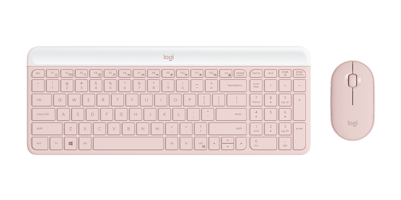 LOGITECH Kit Teclado y Mouse LOGITECH , Rosa, 10 m