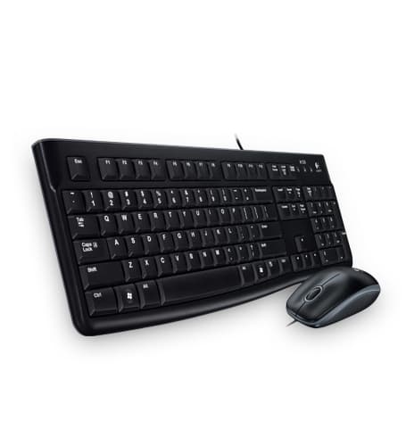 LOGITECH Kit de Teclado y Mouse LOGITECH Media Combo MK120, Estándar, Negro, 1000 DPI