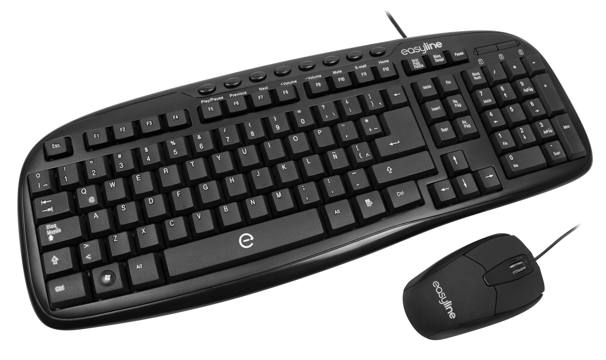 Easy Line Kit Teclado / Mouse Easy Line Balance, 102 teclas, Negro, 1000 DPI