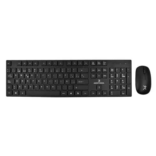 PERFECT CHOICE Kit de Teclado y Mouse Inalámbrico Silencioso y Antiderrames Dust Color Negro | PERFECT CHOICE