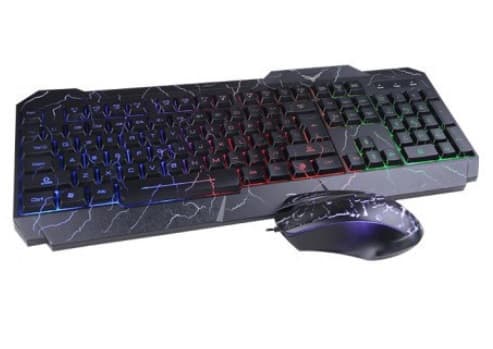 Naceb Technology Kit de Teclado y Mouse Naceb Technology Raptor, Estándar, Negro