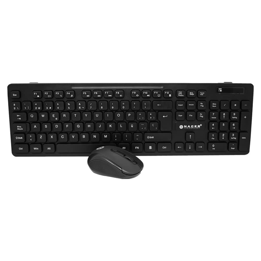 Naceb Technology Kit Teclado y Mouse Naceb Technology NA-0123, 104 teclas, Negro, 8 - 10 mts