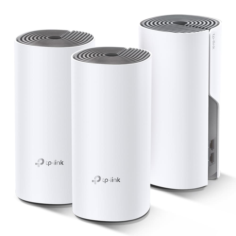 TP-LINK Kit Sistema MESH TP-LINK Deco E4(3-Pack), 2,4 GHz, 2, 2, 867 Mbit/s, Blanco