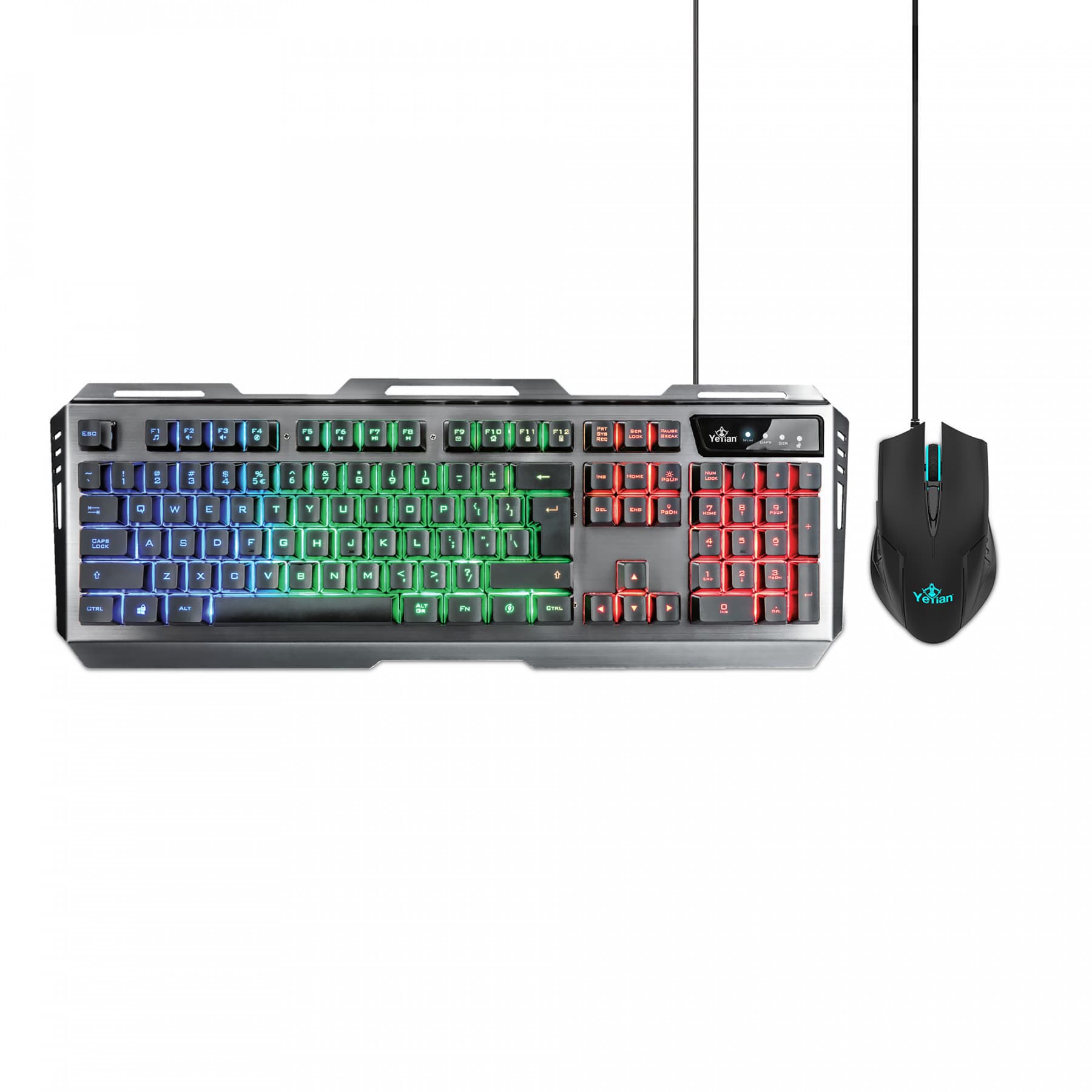 Yeyian YEYIAN KIT DE TECLADO Y MOUSE GAMER PHOENIX SERIE 3000, 105 TECLAS, RETROILUMINACION LED, USB, MOUSE 6 BOTONES, SENSOR PIXAT - MODELO. YKP-20706