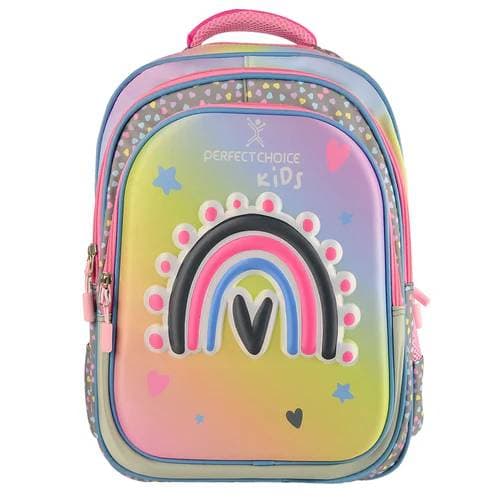 PERFECT CHOICE Mochila Escolar Arcoíris Para Niñas Múltiples Compartimentos Explorer | PERFECT CHOICE