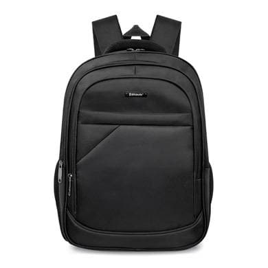 BROBOTIX Mochila hasta 17 pulgadas, VARSOVIA, Backpack, varios compatimientos, organizador frontal, costuras/asas y tirantes reforzadas, acolchados, Negro, 6005644