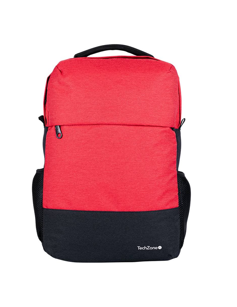 TECHZONE Backpack Strong Orange TechZone de 15.6 pulgadas, múltiples compartimientos, organizador frontal, costuras y asas reforzadas, garantía limitada de por vida