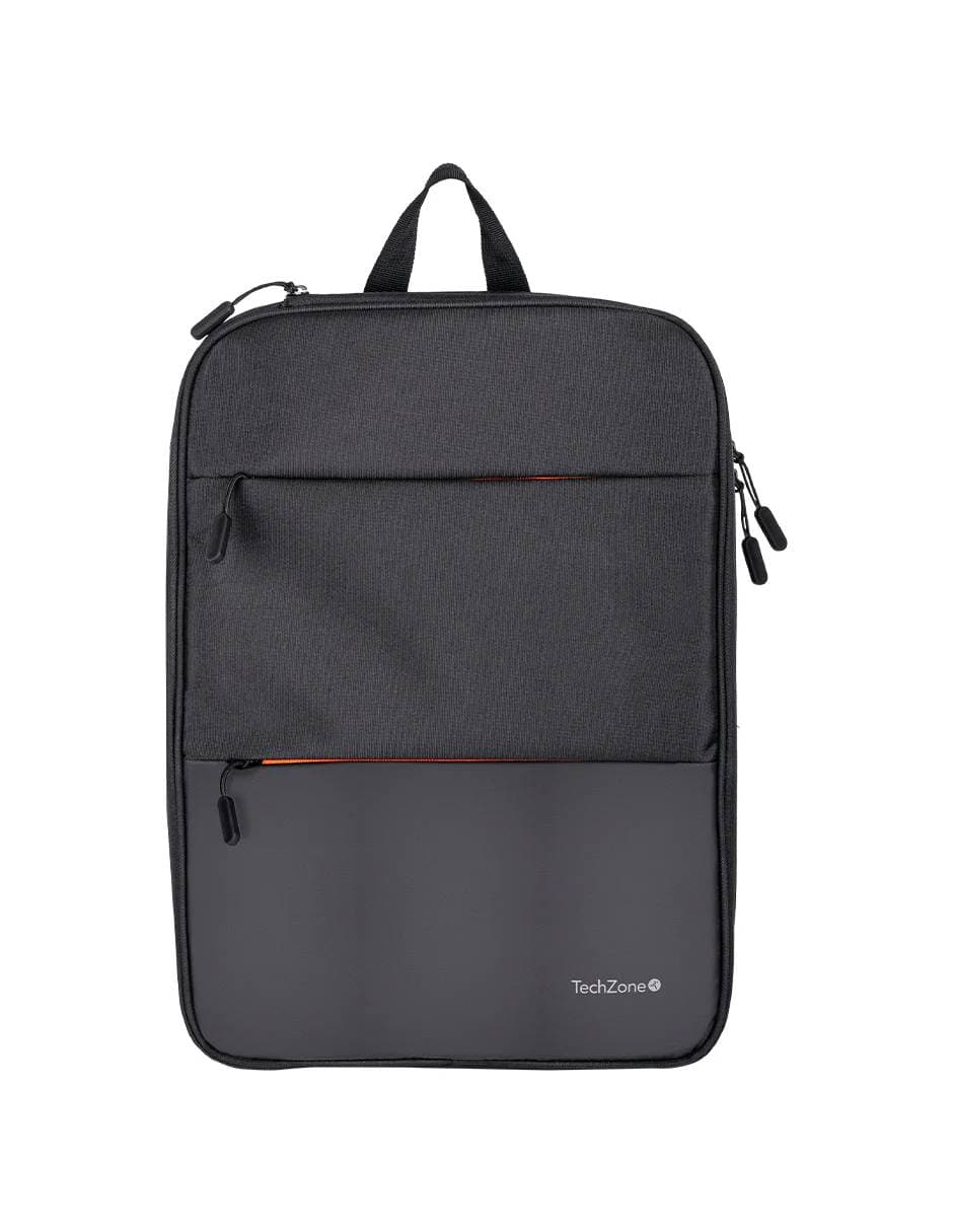 TECHZONE Backpack EXPAND TZLBP14 TECHZONE de 16 pulgadas color negro, múltiples compartimientos, garantía limitada de por vida