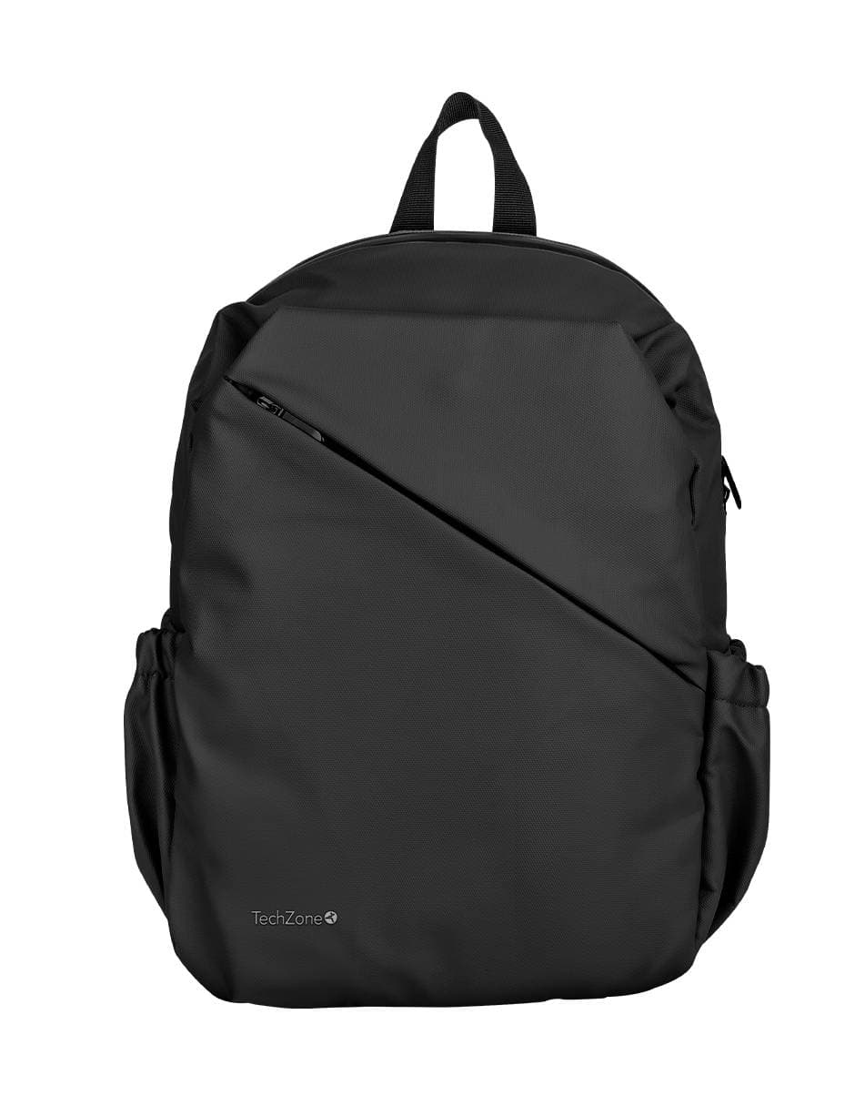 TECHZONE Backpack STYLE TZLBP29-N TECHZONE 16, resistente a salpicaduras 100% Poliéster Color Negro, GARANTIA LIMITADA DE POR VIDA.